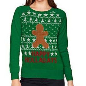 HYBRID Apparel Women's Happy DIY Holiday Sweater, Various Sizes